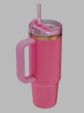 Stanley Hot Pink Quencher Tumbler with Pink Handle